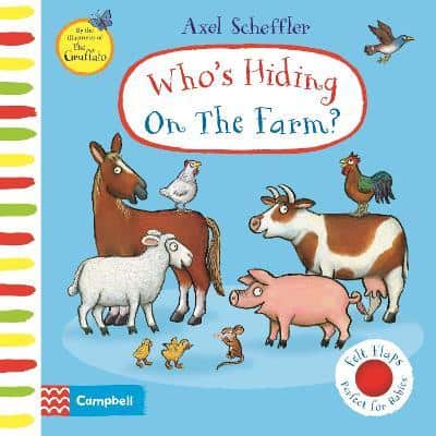 who's hiding on the farm, lift the flap books