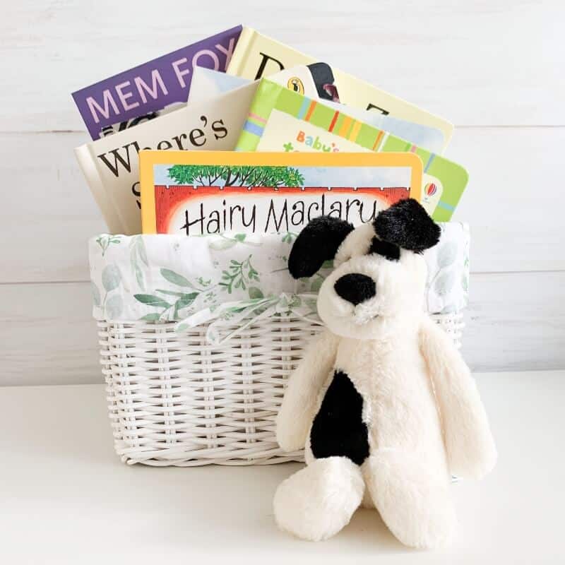 animal friends gift basket, gifts for one year olds